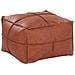 Pouf In Pelle Sintetica 73 X 73 Cm Marrone Bori - Foto miniatura 11