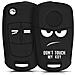Copritastiera Auto Per Opel Vauxhall - Copertura Fob Silicone Chiave Di Protezione Per Opel Vauxhall 2 Pulsante Car Vibrazione Di Chiave - Do Not Touch My Tasto Bianco Nero - Foto miniatura 1