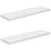 Scaffali A Parete 2 Pz Bianco Lucido 90x23,5x3,8 Cm In Mdf - Foto miniatura 2
