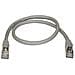 Cavo di Rete Ethernet Cat6a - Cavo Schermato STP da 50cm - Cavo RJ45 Antigroviglio - Grigio - Foto miniatura 2