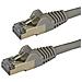 Cavo di Rete Ethernet Cat6a - Cavo Schermato STP da 50cm - Cavo RJ45 Antigroviglio - Grigio - Foto miniatura 1