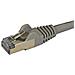 Cavo di Rete Ethernet Cat6a - Cavo Schermato STP da 50cm - Cavo RJ45 Antigroviglio - Grigio - Foto miniatura 3