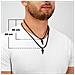 Collana da Uomo in Pelle Premium, ""Arrow"", 60cm, Nero - Foto miniatura 2