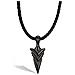 Collana da Uomo in Pelle Premium, ""Arrow"", 60cm, Nero - Foto miniatura 1