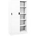 Armadio per Ufficio Anta Scorrevole Bianco 90x40x180 cm Acciaio - Foto miniatura 3