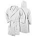Accappatoio Con Cappuccio In Microfibra Taglia Adulto Unisex In Tinta Unita S Bianco - Foto miniatura 7