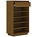 Scarpiera Miele 60x34x105 Cm In Legno Massello Di Pino - Foto miniatura 8