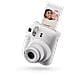Fotocamera Istantanea INSTAX mini 12 Specchietto Selfie e Modalità Close Up Esposizione Automatica Design Pop Dimensioni Stampa 86 mm x 54 mm Colore Bianco Argilla - Foto miniatura 1