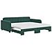 Divano Letto Estraibile Materassi Verde Scuro 100x200 Velluto - Foto miniatura 1