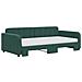 Divano Letto Estraibile Materassi Verde Scuro 100x200 Velluto - Foto miniatura 4