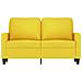 Divano A 2 Posti Giallo Chiaro 120 Cm In Tessuto - Foto miniatura 3