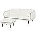 Divano 3 Posti Tonsberg Bouclé Bianco Con Ottomana - Foto miniatura 2