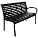 Panca da Giardino Nera 116 cm Acciaio e WPC - Foto miniatura 1
