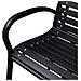 Panca da Giardino Nera 116 cm Acciaio e WPC - Foto miniatura 4