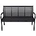 Panca da Giardino Nera 116 cm Acciaio e WPC - Foto miniatura 5