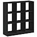 Libreria Nera 102x32x108 Cm In Legno Multistrato - Foto miniatura 2