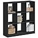 Libreria Nera 102x32x108 Cm In Legno Multistrato - Foto miniatura 1