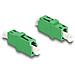 Accoppiatore in fibra ottica LC Simplex femmina a LC Simplex femmina APC verde - Foto miniatura 3