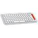 Tastiera Wireless 920-013072  (Layout QWERTY) Colore Arancione. Bianco - Foto miniatura 3