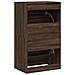 Scarpiera Con 2 Cassetti Ribaltabili Rovere Marrone 60x42x108cm - Foto miniatura 7