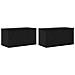 Set di Mobili TV Rovere Nero Legno ingegnerizzato Piccolo - Foto miniatura 1