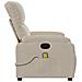Poltrona Massaggiante Reclinabile Beige in Tessuto Microfibra - Foto miniatura 8