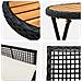 Set Bistro da Giardino in 3 Pezzi con Cuscini - Rattan Nero - Foto miniatura 9