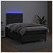 Giroletto a Molle con Materasso e LED Nero 120x200cm Similpelle - Foto miniatura 4