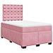 Giroletto a Molle con Materasso Rosa 120x190 cm in Velluto - Foto miniatura 1