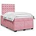 Giroletto a Molle con Materasso Rosa 120x190 cm in Velluto - Foto miniatura 2