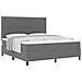 Letto a Rete con Materasso Grigio Chiaro Super King Tessuto in Corduroy - Foto miniatura 1