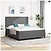 Letto a Rete con Materasso Grigio Chiaro Super King Tessuto in Corduroy - Foto miniatura 2
