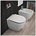 Sanitari Filo Muro Moon : Wc, Bidet, Copriwater Bianco - Foto miniatura 1