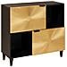 Mobile laterale con archiviazione Nero e Oro 80 x 33.5 x 75 cm - Foto miniatura 1