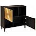 Mobile laterale con archiviazione Nero e Oro 80 x 33.5 x 75 cm - Foto miniatura 2