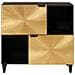 Mobile laterale con archiviazione Nero e Oro 80 x 33.5 x 75 cm - Foto miniatura 3