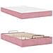 Struttura del letto con materasso Rosa 140 x 190 cm Velluto - Foto miniatura 6