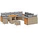 Set Divano da Giardino 13 pcs Beige e Grigio Chiaro - Foto miniatura 1