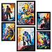 Set Di 6 Stampe Quadro Incorniciato A Colori Di Star Wars Con Illustrazioni Di Design Per Decorare Le Pareti Della Tua Casa A3 & A4 Cornice Nera - Foto miniatura 1