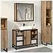 Set di mobili per il bagno con porta 2 pcs Rovere artigianale - Foto miniatura 2