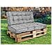 Cuscino da giardino impermeabile grigio 120x80 cm per panca in pallet - Foto miniatura 5