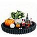 Vassoio Grande Rotondo Ondulato In Silicone - 30,5 Cm, Organizer Decorativo E Funzionale Black - Foto miniatura 1
