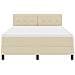 Letto a molle con materasso con led Crema 140 x 190 cm Tessuto - Foto miniatura 8
