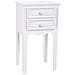 Comodino In Legno Con 2 Cassetti Bianchi 38x28x69. - Foto miniatura 1