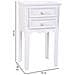 Comodino In Legno Con 2 Cassetti Bianchi 38x28x69. - Foto miniatura 4