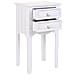 Comodino In Legno Con 2 Cassetti Bianchi 38x28x69. - Foto miniatura 6