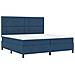 Letto a molle con materasso Blu 200 x 200 cm Tessuto - Foto miniatura 5