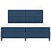 Letto a molle con materasso Blu 200 x 200 cm Tessuto - Foto miniatura 7