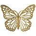Set 4 Farfalle Decorative Da Muro In Ferro Traforato Oro - Foto miniatura 4