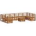Set divani Naturale Legno di Acacia Massello - Foto miniatura 1